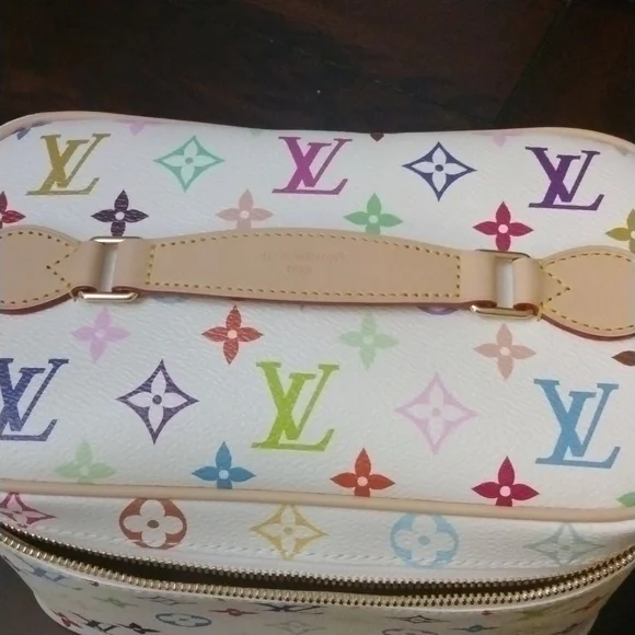 Louis Vuitton White Multicolor Monogram Nice BB Vanity Bag - Picture 11 of 13